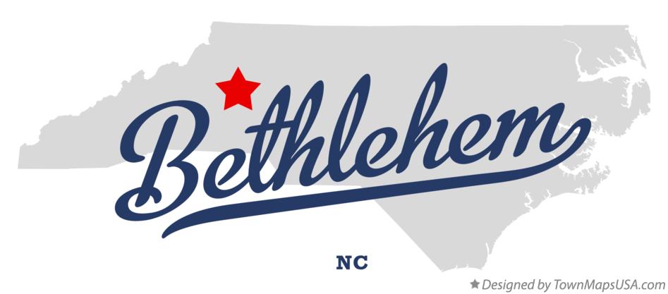 Map of Bethlehem North Carolina NC