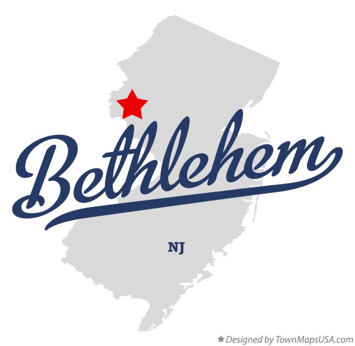 Map of Bethlehem New Jersey NJ