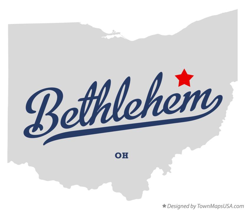 Map of Bethlehem Ohio OH