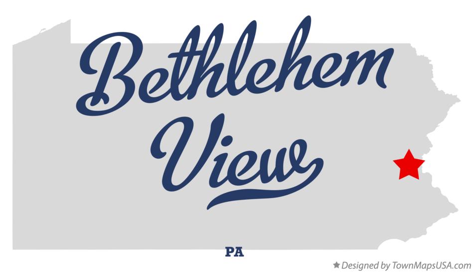 Map of Bethlehem View Pennsylvania PA