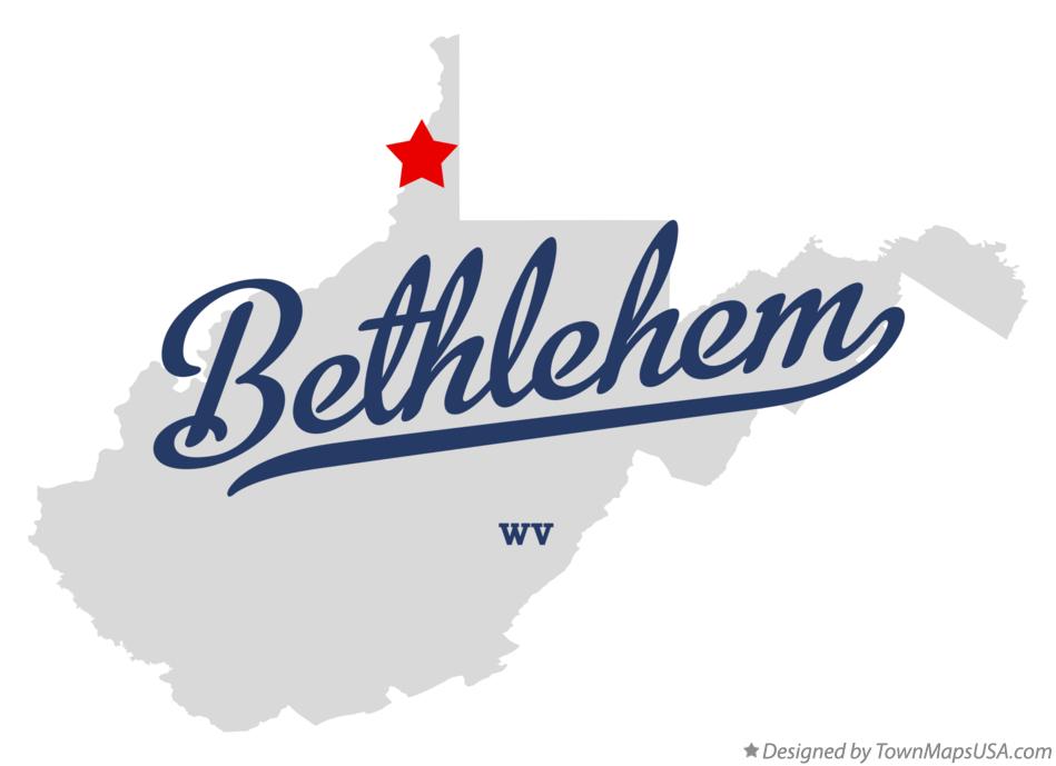 Map of Bethlehem West Virginia WV