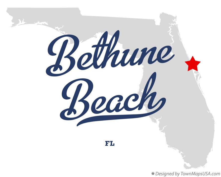 Map of Bethune Beach Florida FL