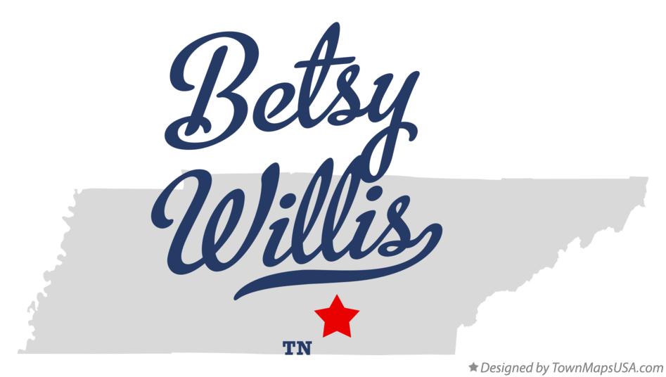 Map of Betsy Willis Tennessee TN
