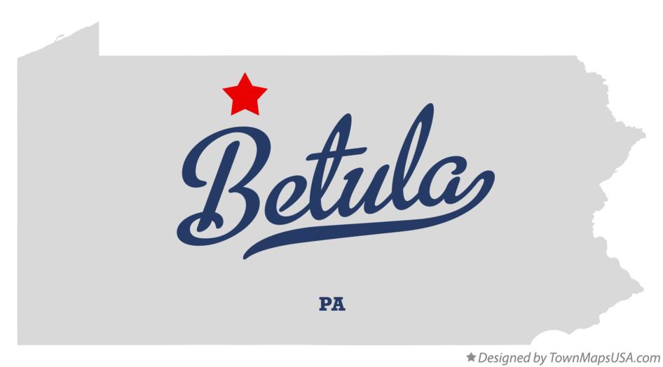 Map of Betula Pennsylvania PA
