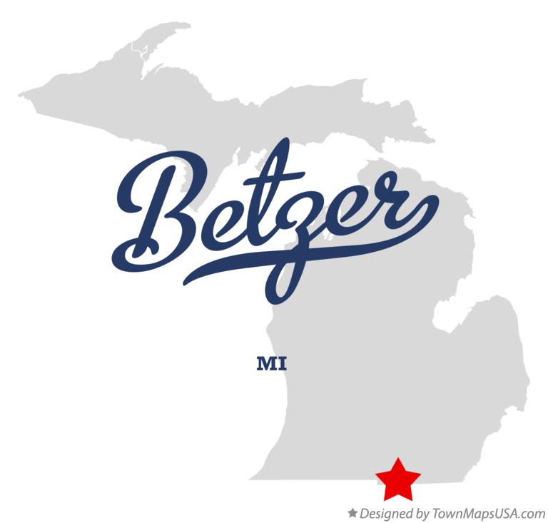 Map of Betzer Michigan MI