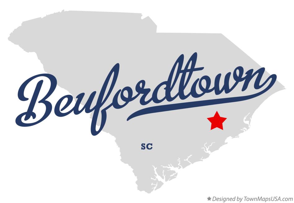 Map of Beufordtown South Carolina SC
