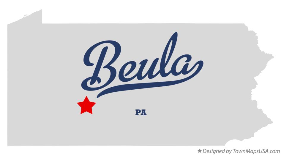 Map of Beula Pennsylvania PA