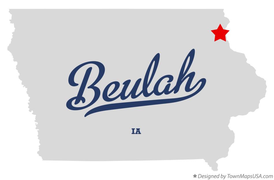 Map of Beulah Iowa IA