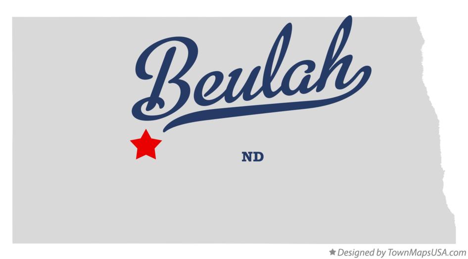 Map of Beulah North Dakota ND
