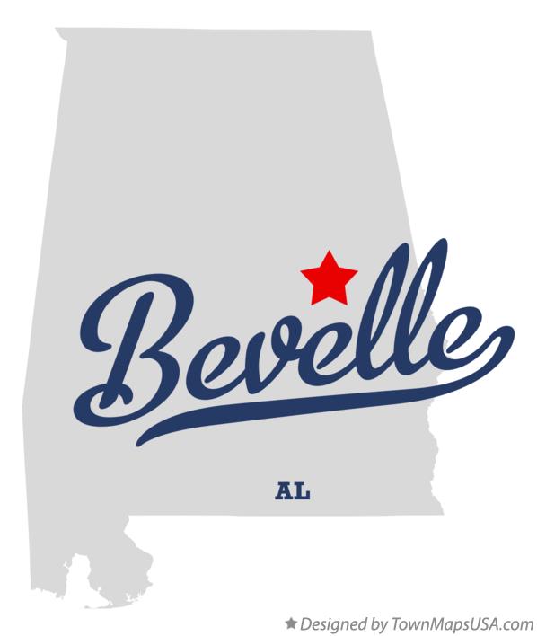 Map of Bevelle Alabama AL