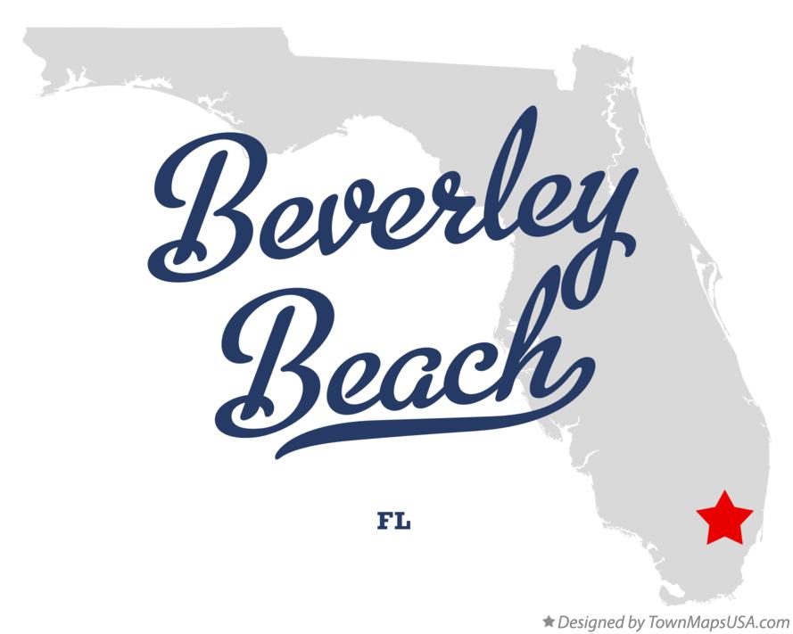 Map of Beverley Beach Florida FL