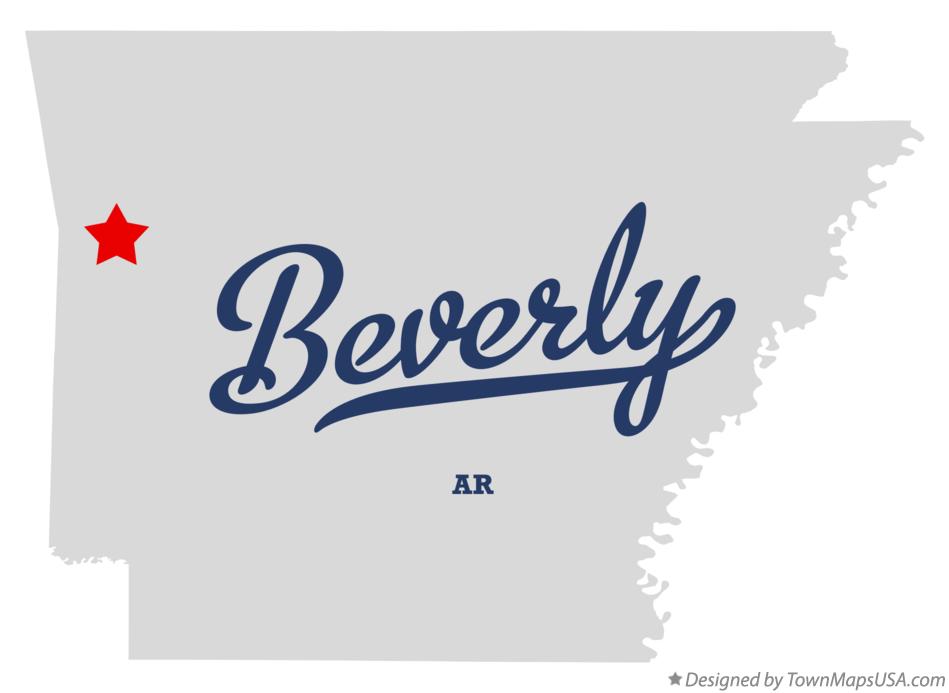 Map of Beverly Arkansas AR