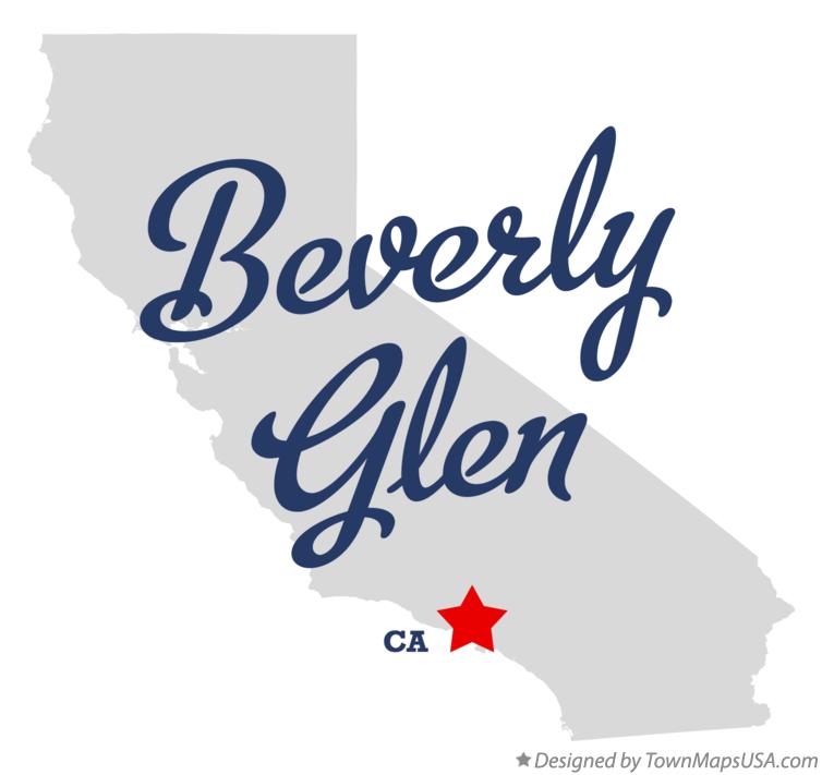Map of Beverly Glen California CA