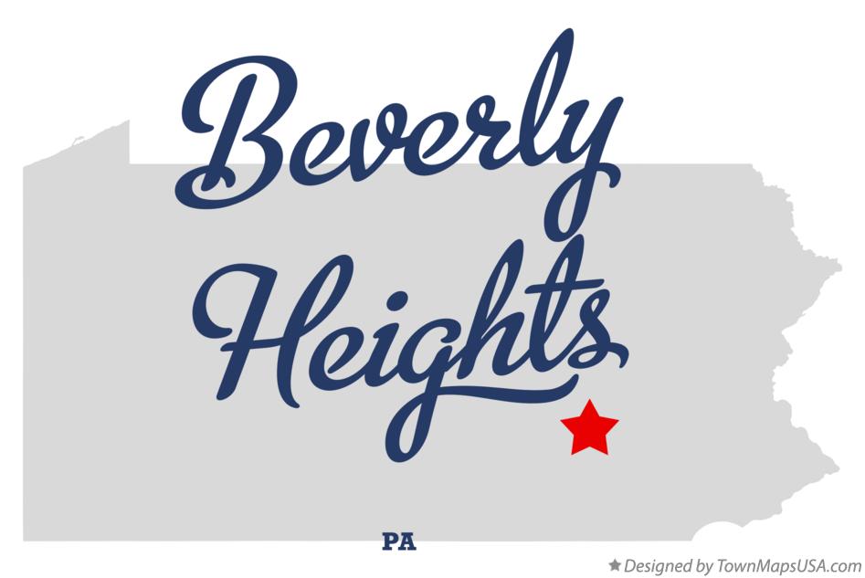 Map of Beverly Heights Pennsylvania PA