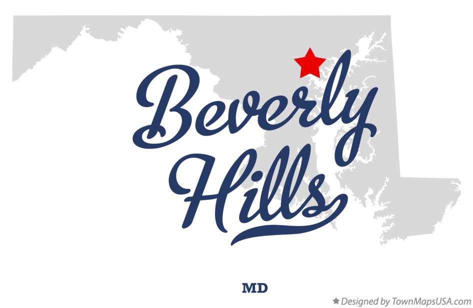 Map of Beverly Hills Maryland MD