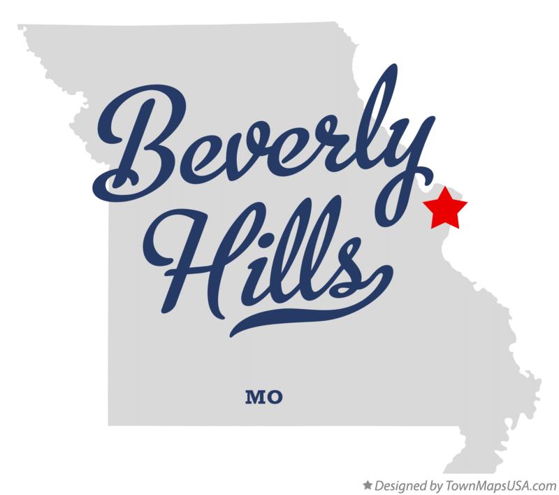 Map of Beverly Hills Missouri MO