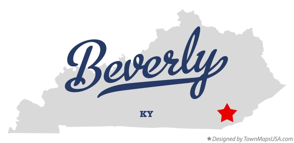 Map of Beverly Kentucky KY
