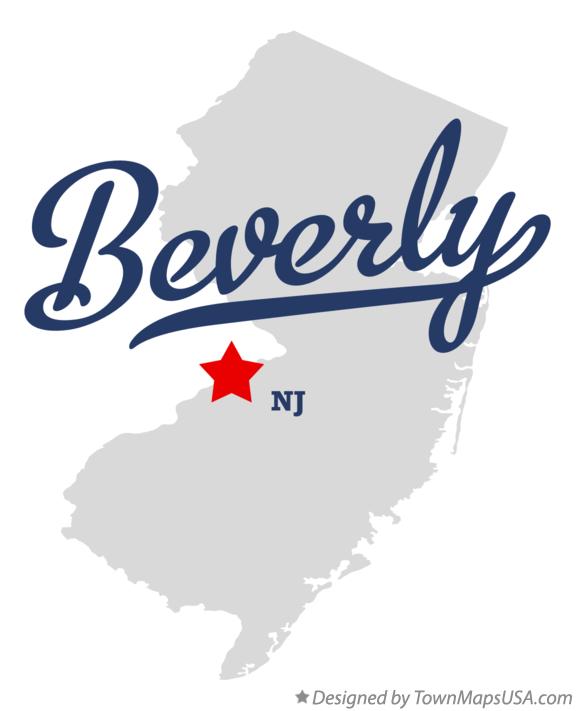 Map of Beverly New Jersey NJ