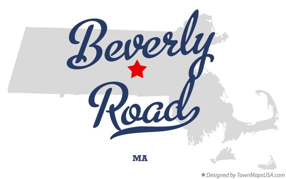 Map of Beverly Road Massachusetts MA