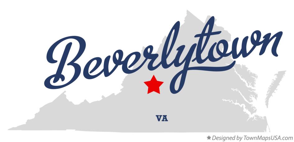 Map of Beverlytown Virginia VA