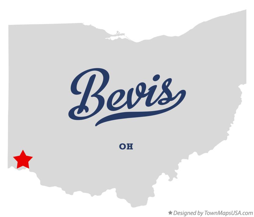 Map of Bevis Ohio OH
