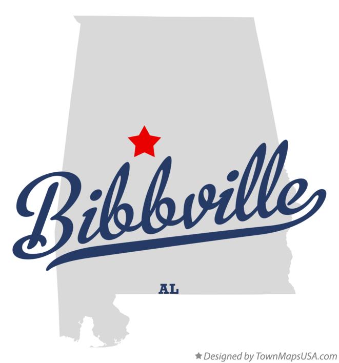 Map of Bibbville Alabama AL