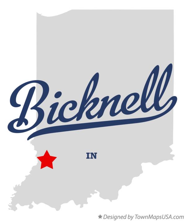 Map of Bicknell Indiana IN