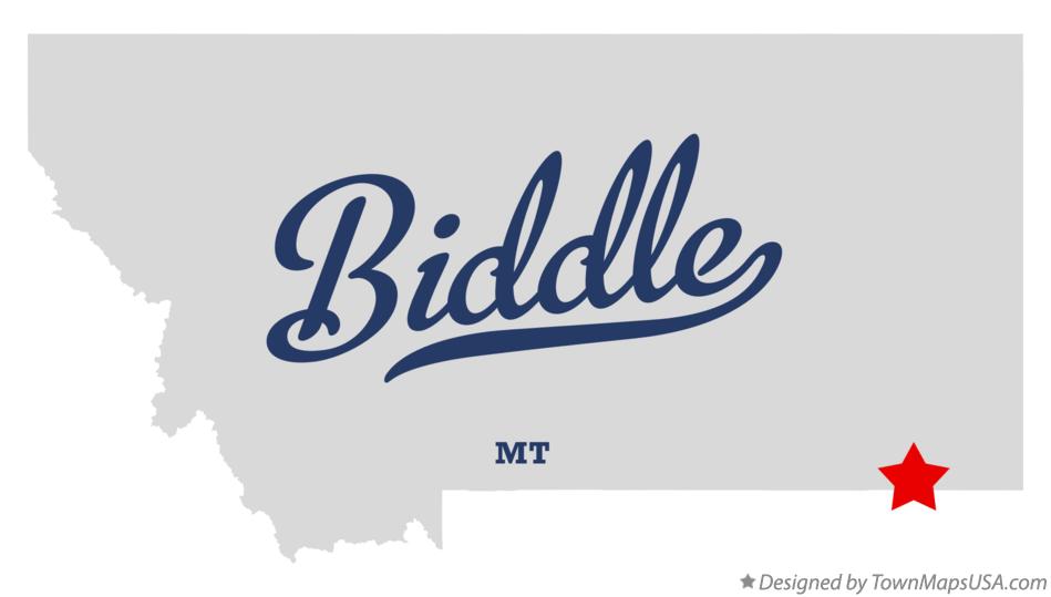 Map of Biddle Montana MT