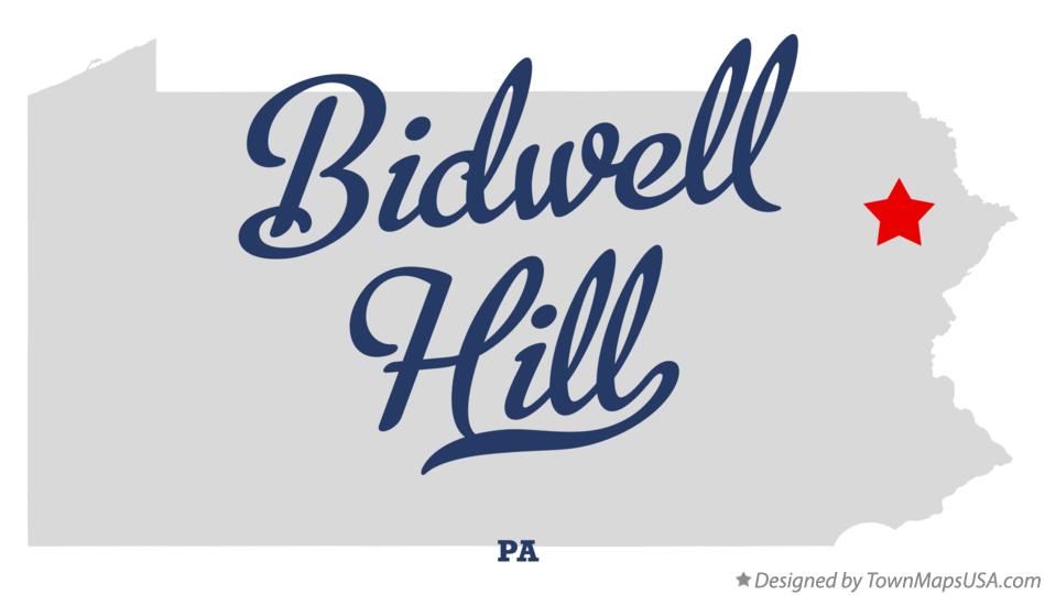 Map of Bidwell Hill Pennsylvania PA