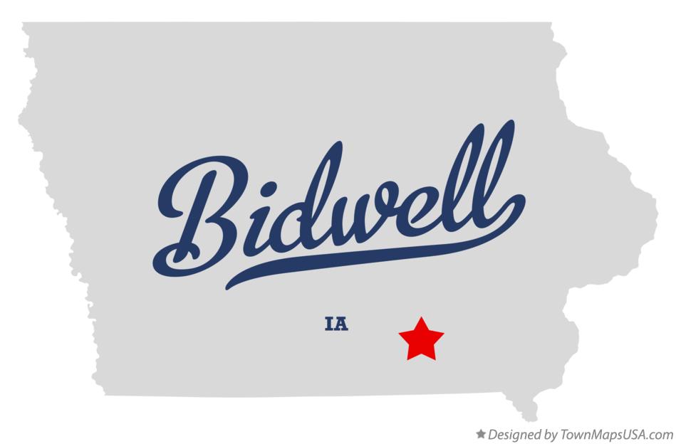 Map of Bidwell Iowa IA