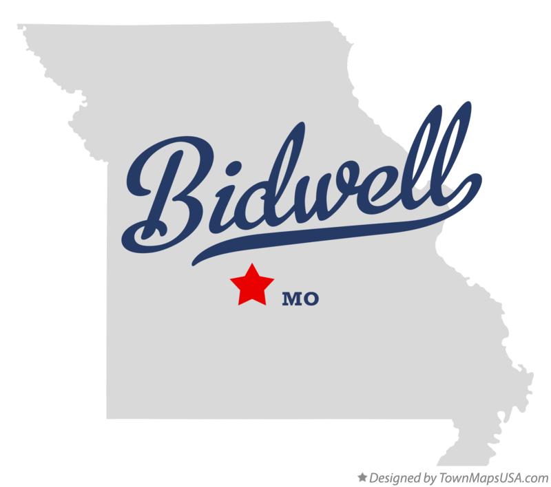 Map of Bidwell Missouri MO