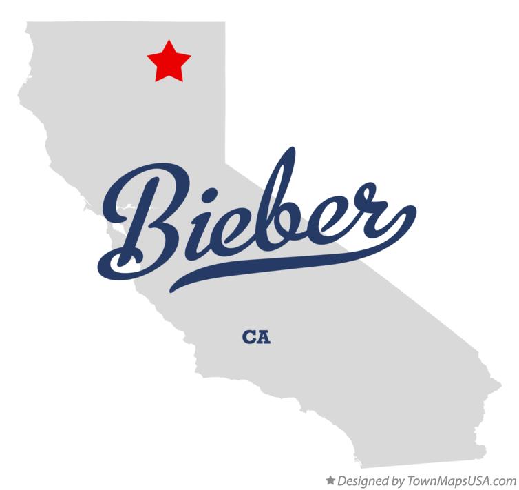 Map of Bieber California CA