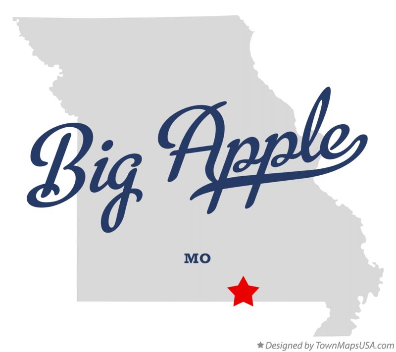 Map of Big Apple Missouri MO