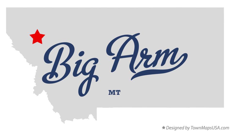 Map of Big Arm Montana MT