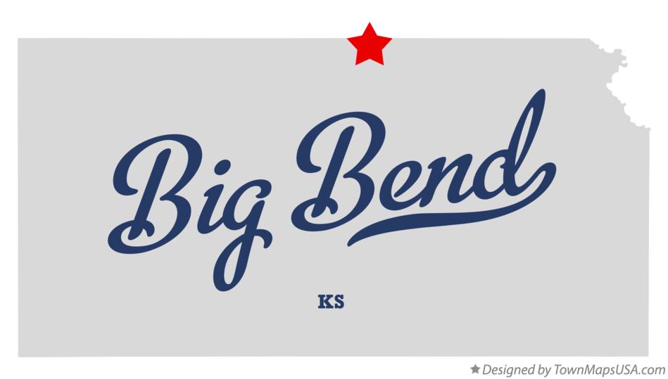 Map of Big Bend Kansas KS