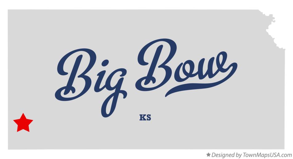 Map of Big Bow Kansas KS