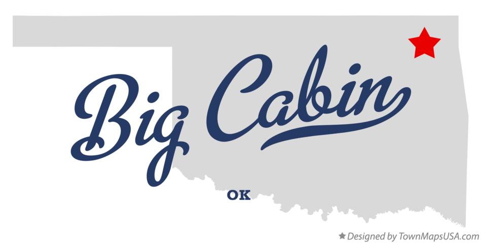 Map of Big Cabin Oklahoma OK