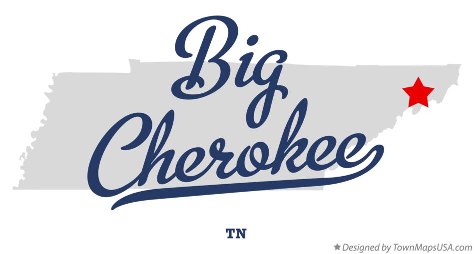 Map of Big Cherokee Tennessee TN