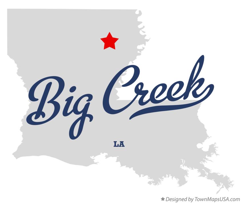 Map of Big Creek Louisiana LA