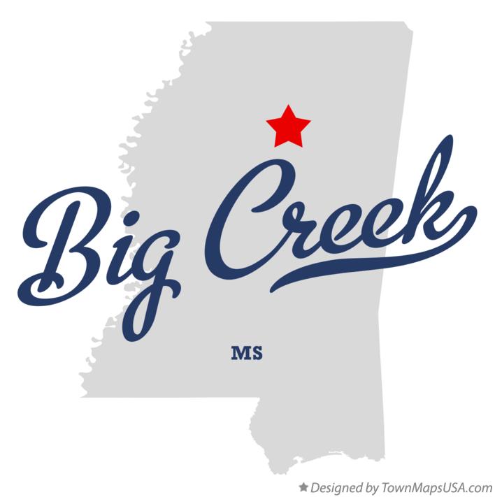 Map of Big Creek Mississippi MS