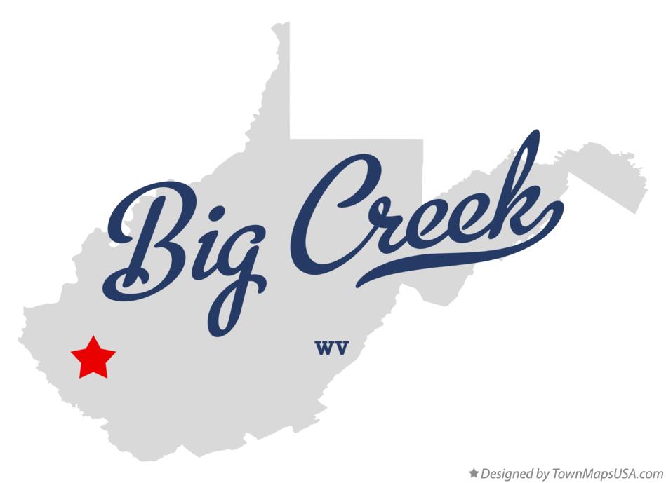 Map of Big Creek West Virginia WV