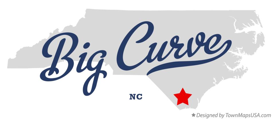 Map of Big Curve North Carolina NC