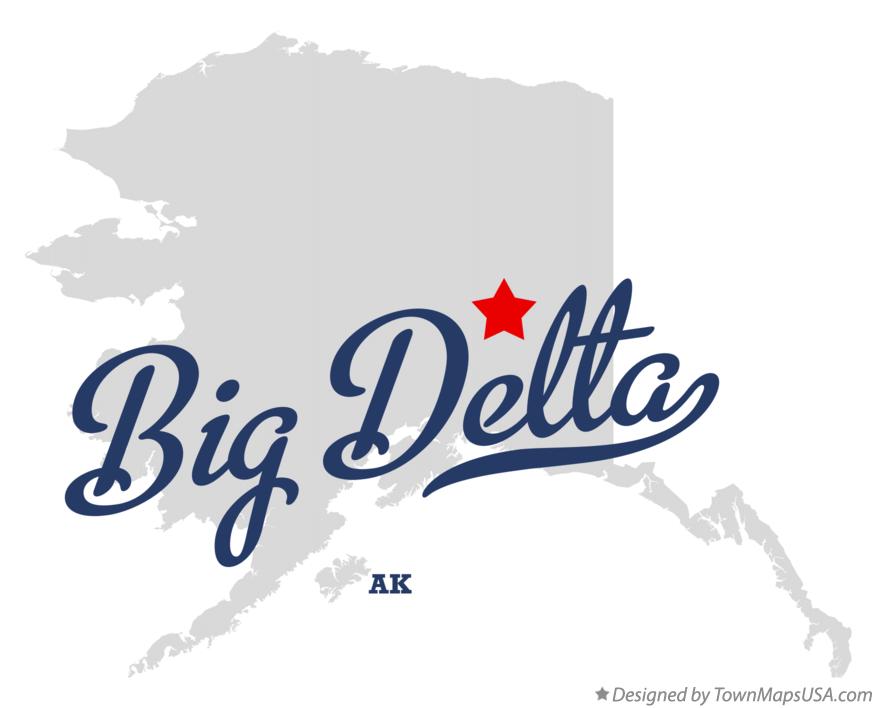 Map of Big Delta Alaska AK