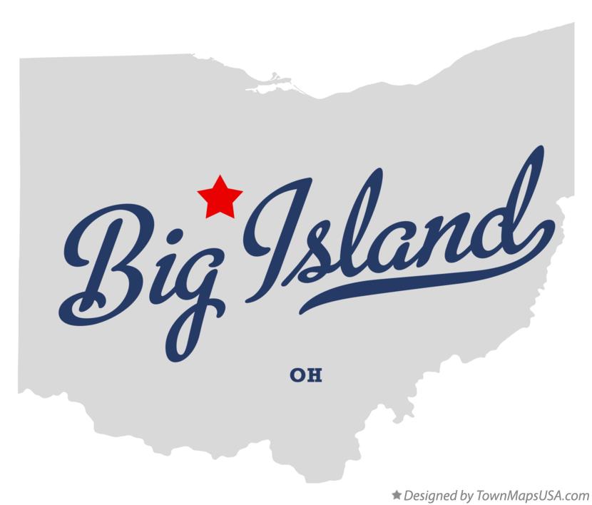 Map of Big Island Ohio OH