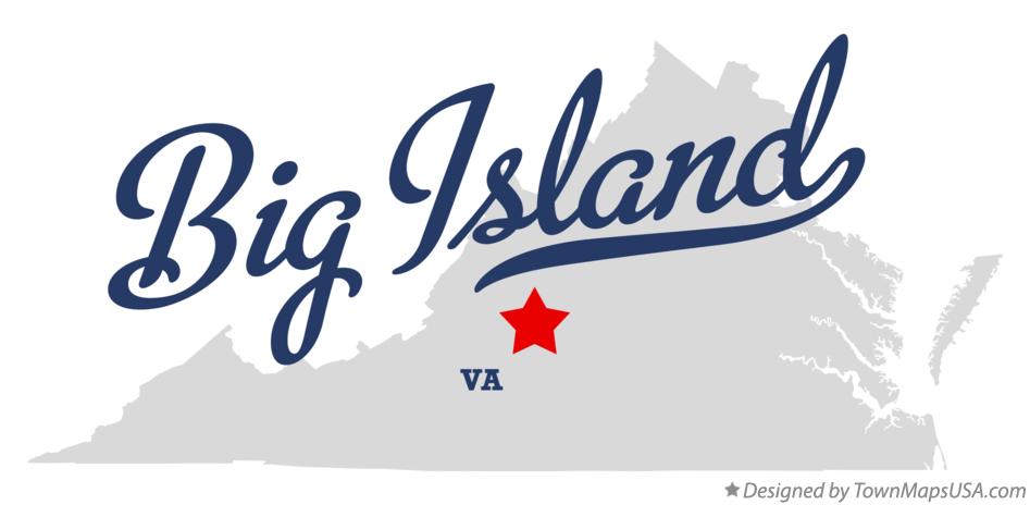 Map of Big Island Virginia VA