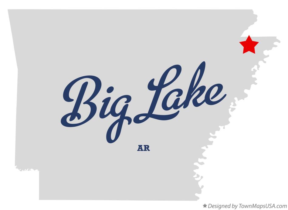 Map of Big Lake Arkansas AR