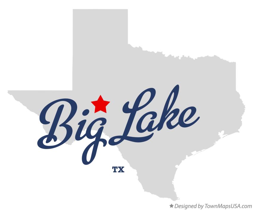 Map of Big Lake Texas TX