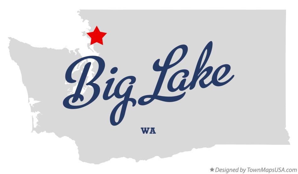 Map of Big Lake Washington WA