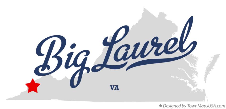 Map of Big Laurel Virginia VA