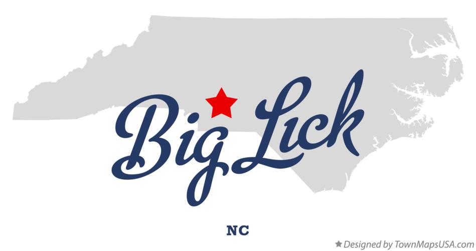 Map of Big Lick North Carolina NC